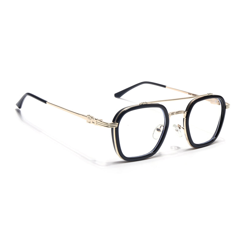 Voyage Golden & Black Wayfarer Eyeglasses for Men & Women - MG5086-C1