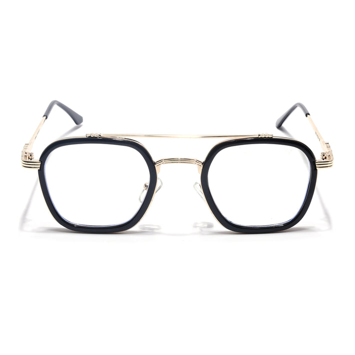 Voyage Golden & Black Wayfarer Eyeglasses for Men & Women - MG5086-C1