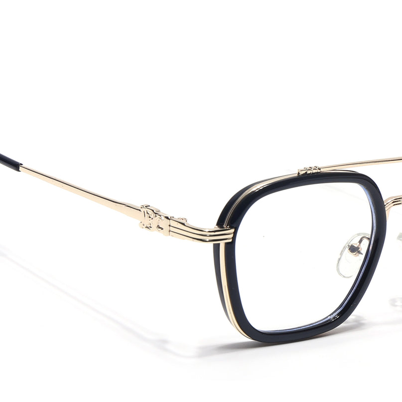 Voyage Golden & Black Wayfarer Eyeglasses for Men & Women - MG5086-C1