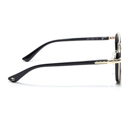 Voyage Golden & Black Wayfarer Eyeglasses for Men & Women - MG5088-C1