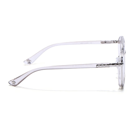 Voyage Silver & Transparent Grey Wayfarer Eyeglasses for Men & Women - MG5090-C3