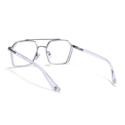 Voyage Silver & Transparent Wayfarer Eyeglasses for Men & Women - MG5091-C4