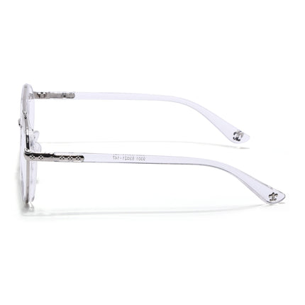 Voyage Silver & Transparent Wayfarer Eyeglasses for Men & Women - MG5091-C4