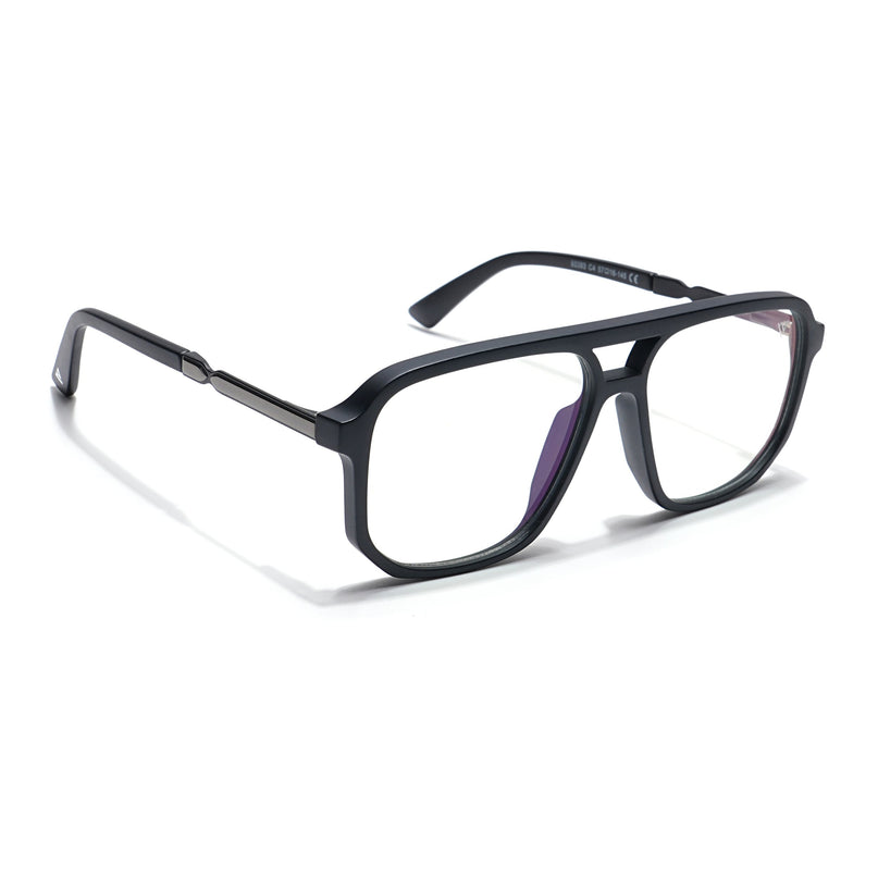 Voyage Veloura Select Matt Black Wayfarer Eyeglasses for Men & Women - SLMG6157-C1