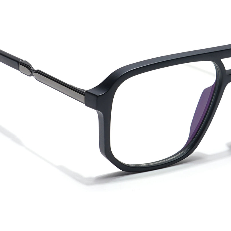 Voyage Veloura Select Matt Black Wayfarer Eyeglasses for Men & Women - SLMG6157-C1