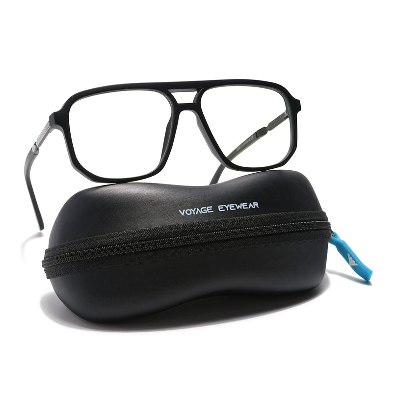 Voyage Veloura Select Matt Black Wayfarer Eyeglasses for Men & Women - SLMG6157-C1