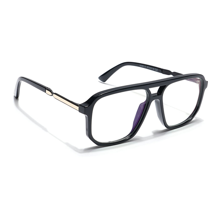 Voyage Veloura Select Shine Black Wayfarer Eyeglasses for Men & Women - SLMG6159-C3