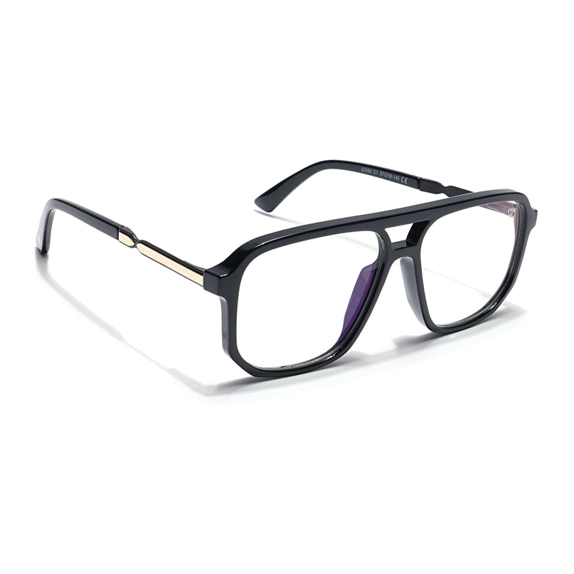 Voyage Veloura Select Shine Black Wayfarer Eyeglasses for Men & Women - SLMG6159-C3