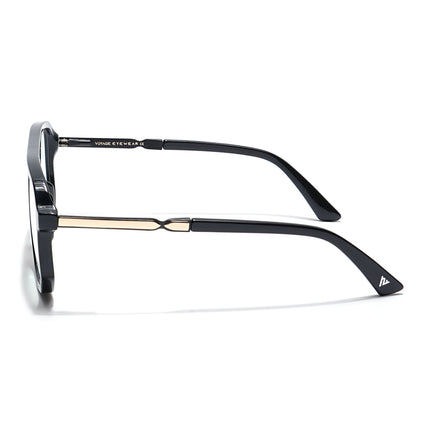 Voyage Veloura Select Shine Black Wayfarer Eyeglasses for Men & Women - SLMG6159-C3
