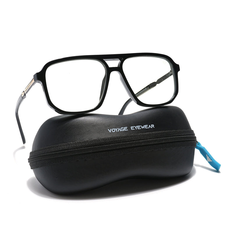 Voyage Veloura Select Shine Black Wayfarer Eyeglasses for Men & Women - SLMG6159-C3