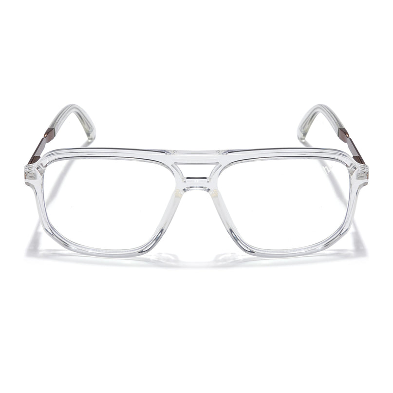 Voyage Veloura Select Transparent Wayfarer Eyeglasses for Men & Women - SLMG6160-C4