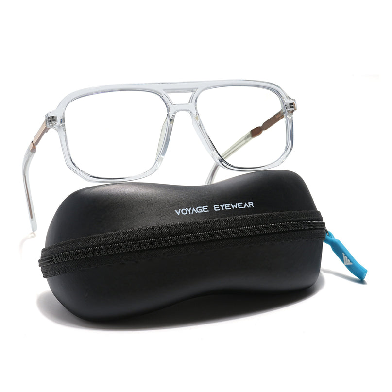 Voyage Veloura Select Transparent Wayfarer Eyeglasses for Men & Women - SLMG6160-C4