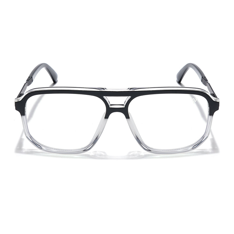 Voyage Veloura Select Black & Transparent Wayfarer Eyeglasses for Men & Women - SLMG6161-C5