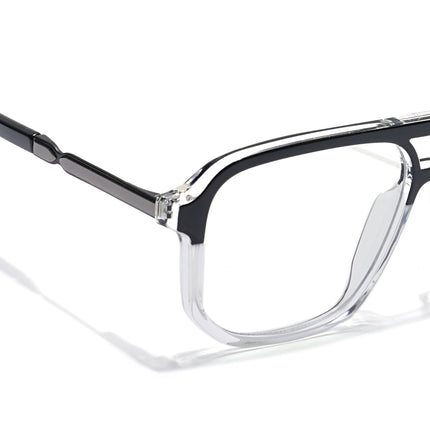 Voyage Veloura Select Black & Transparent Wayfarer Eyeglasses for Men & Women - SLMG6161-C5