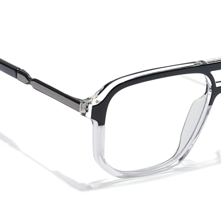 Voyage Veloura Select Black & Transparent Wayfarer Eyeglasses for Men & Women - SLMG6161-C5