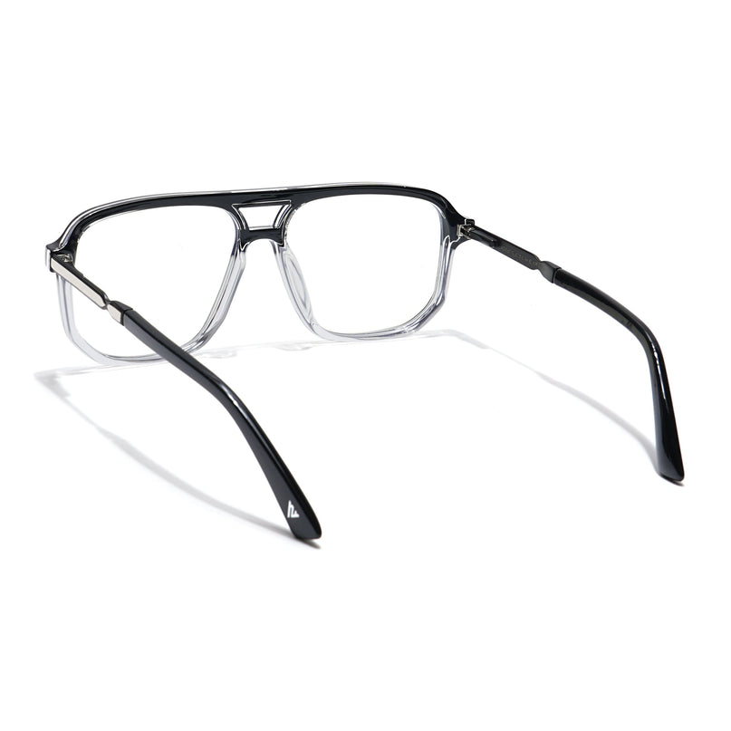 Voyage Veloura Select Black & Transparent Wayfarer Eyeglasses for Men & Women - SLMG6161-C5