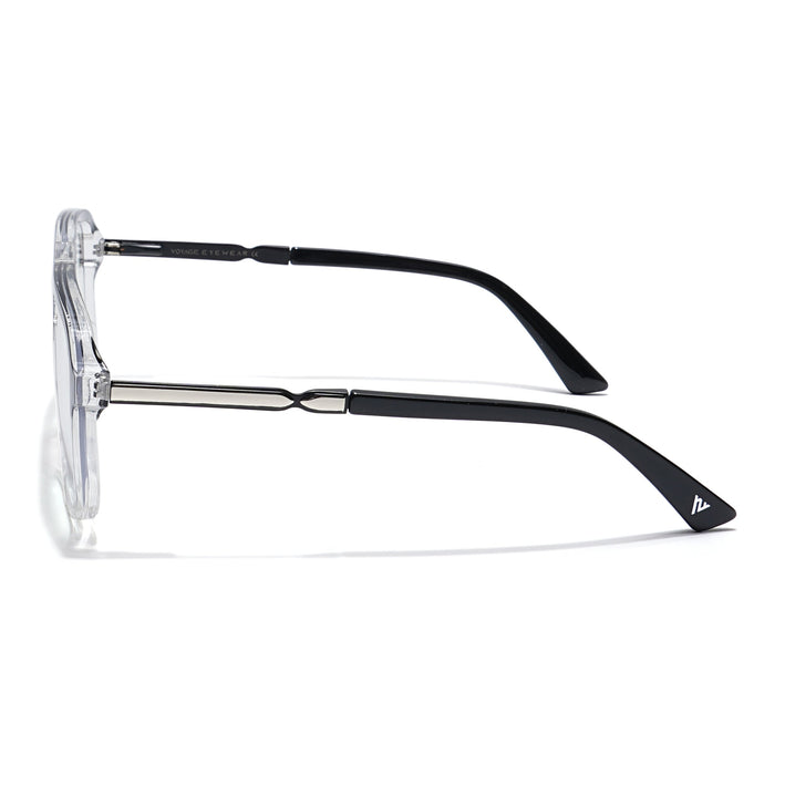 Voyage Veloura Select Black & Transparent Wayfarer Eyeglasses for Men & Women - SLMG6161-C5
