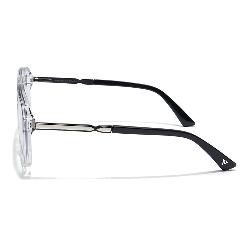 Voyage Veloura Select Black & Transparent Wayfarer Eyeglasses for Men & Women - SLMG6161-C5