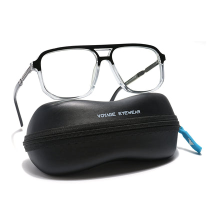 Voyage Veloura Select Black & Transparent Wayfarer Eyeglasses for Men & Women - SLMG6161-C5
