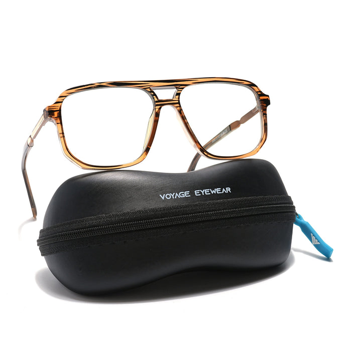 Voyage Veloura Select Black & Wine Wayfarer Eyeglasses for Men & Women - SLMG6162-C6