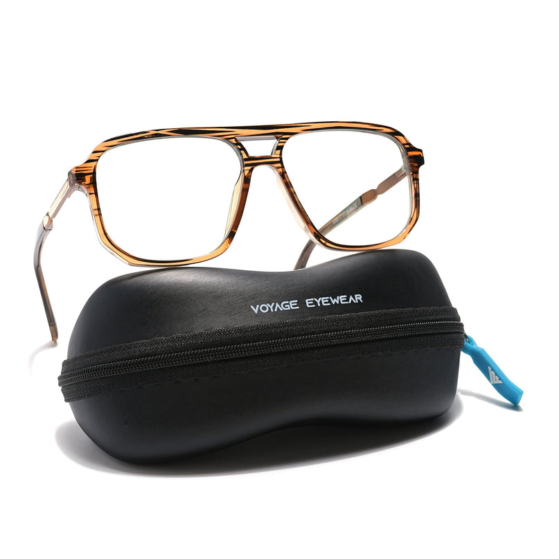 Voyage Veloura Select Black & Wine Wayfarer Eyeglasses for Men & Women - SLMG6162-C6