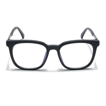 Voyage Veloura Select Matt Black Square Eyeglasses for Men & Women - SLMG6163-C1