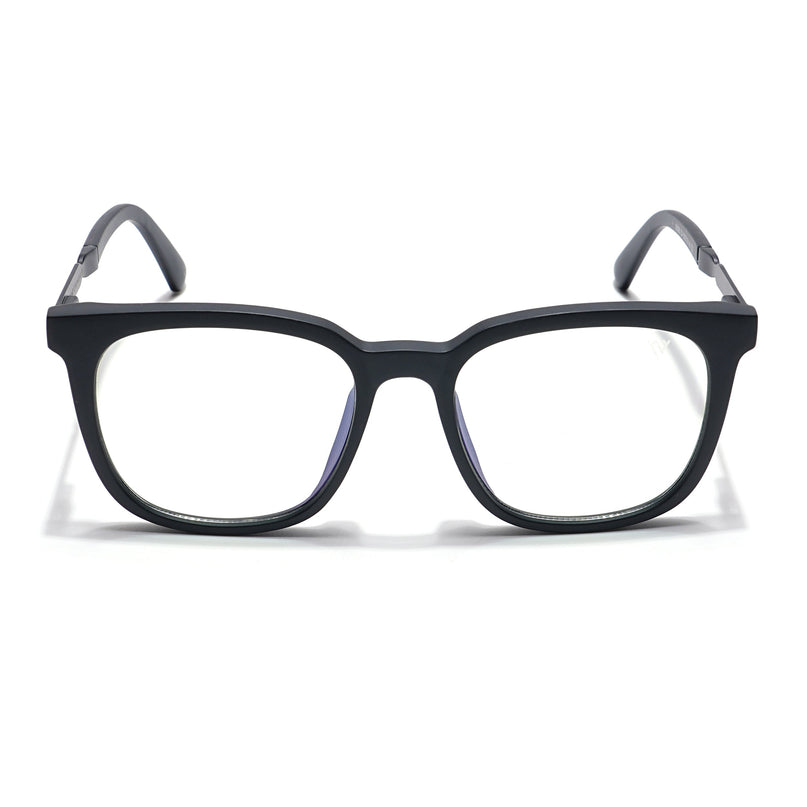 Voyage Veloura Select Matt Black Square Eyeglasses for Men & Women - SLMG6163-C1