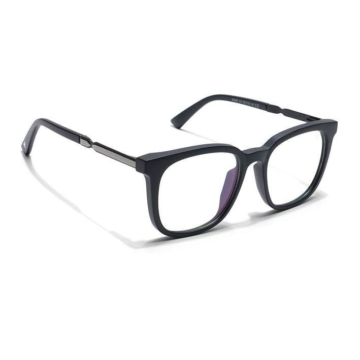 Voyage Veloura Select Matt Black Square Eyeglasses for Men & Women - SLMG6163-C1