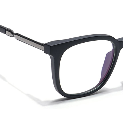 Voyage Veloura Select Matt Black Square Eyeglasses for Men & Women - SLMG6163-C1