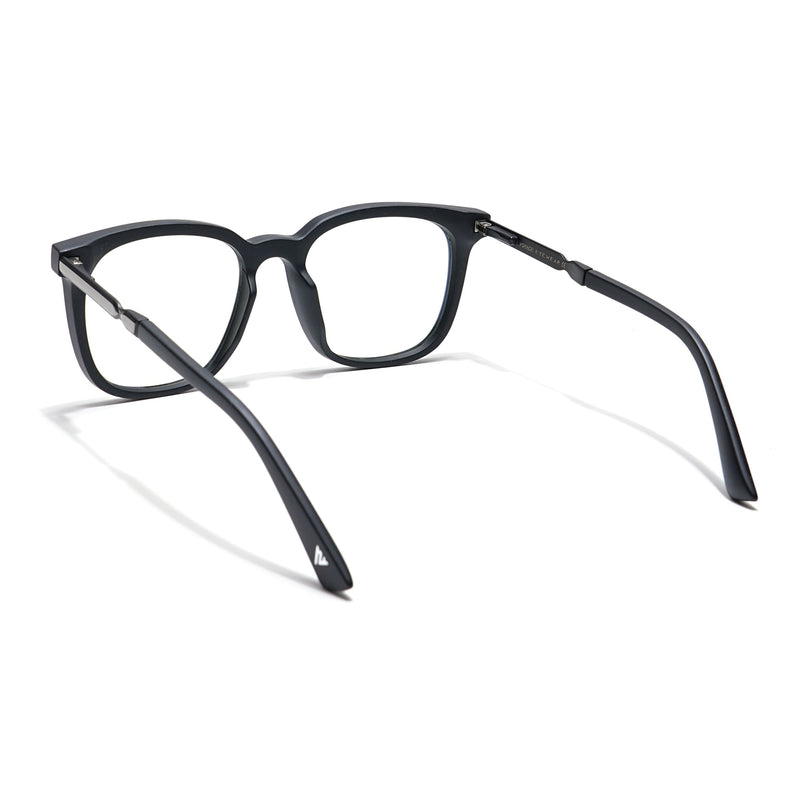 Voyage Veloura Select Matt Black Square Eyeglasses for Men & Women - SLMG6163-C1