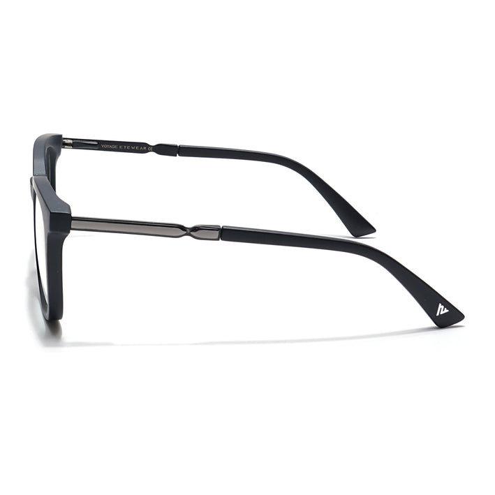Voyage Veloura Select Matt Black Square Eyeglasses for Men & Women - SLMG6163-C1