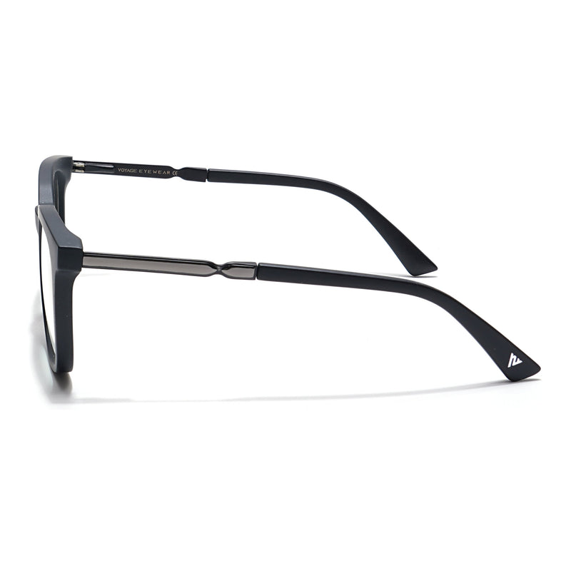 Voyage Veloura Select Matt Black Square Eyeglasses for Men & Women - SLMG6163-C1