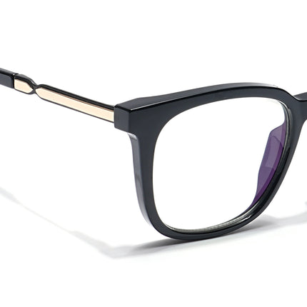 Voyage Veloura Select Shine Black Square Eyeglasses for Men & Women - SLMG6164-C2