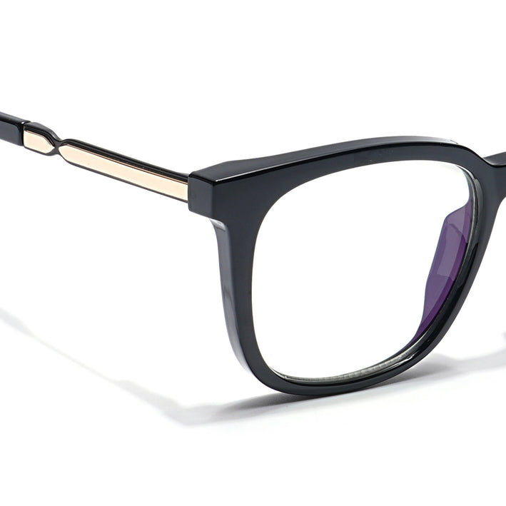 Voyage Veloura Select Shine Black Square Eyeglasses for Men & Women - SLMG6164-C2