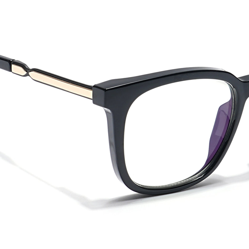 Voyage Veloura Select Shine Black Square Eyeglasses for Men & Women - SLMG6164-C2