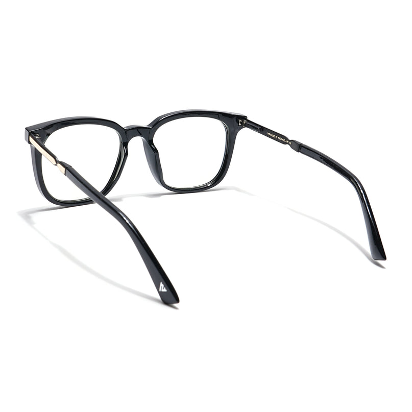 Voyage Veloura Select Shine Black Square Eyeglasses for Men & Women - SLMG6164-C2
