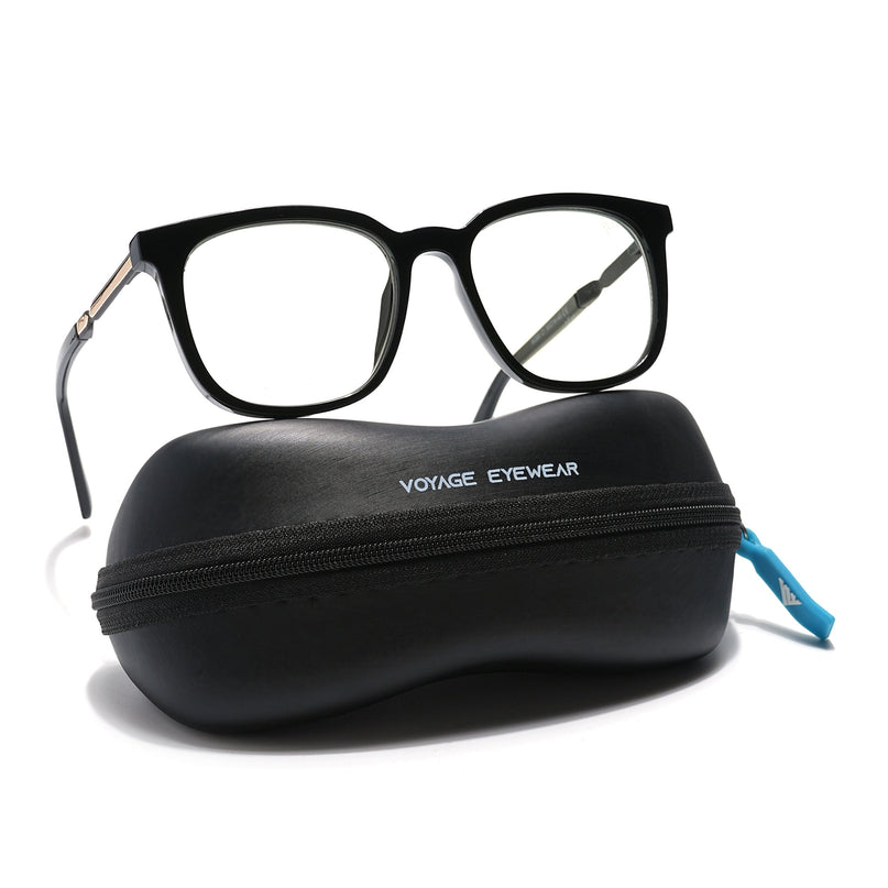 Voyage Veloura Select Shine Black Square Eyeglasses for Men & Women - SLMG6164-C2