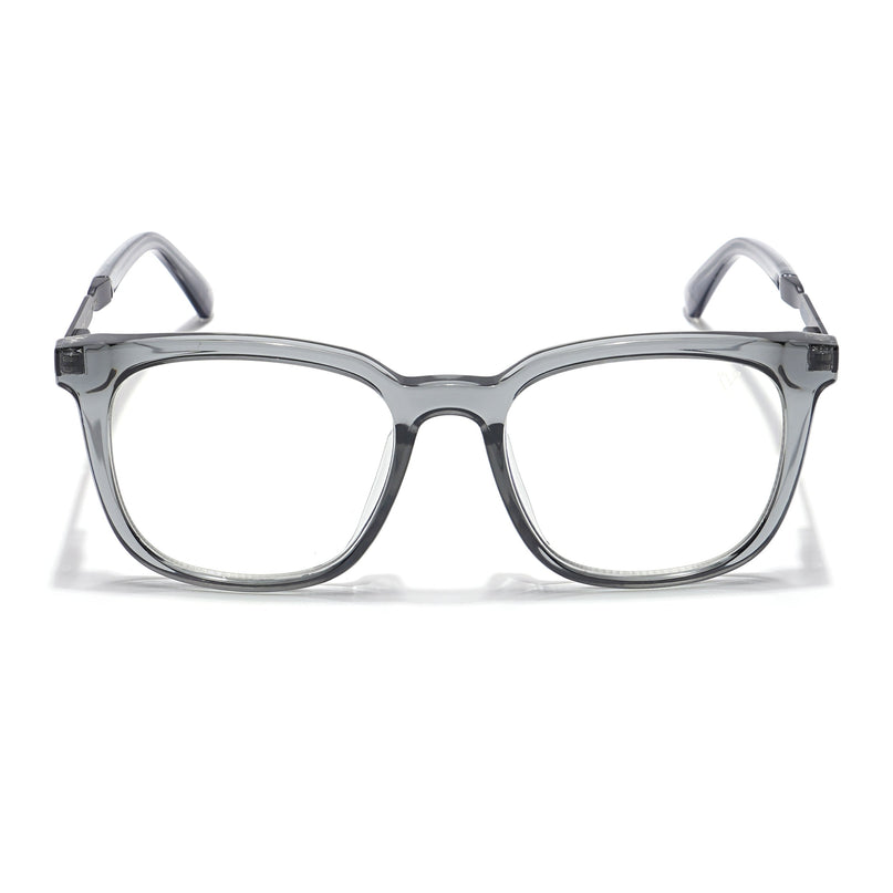 Voyage Veloura Select Light Grey Square Eyeglasses for Men & Women - SLMG6165-C3