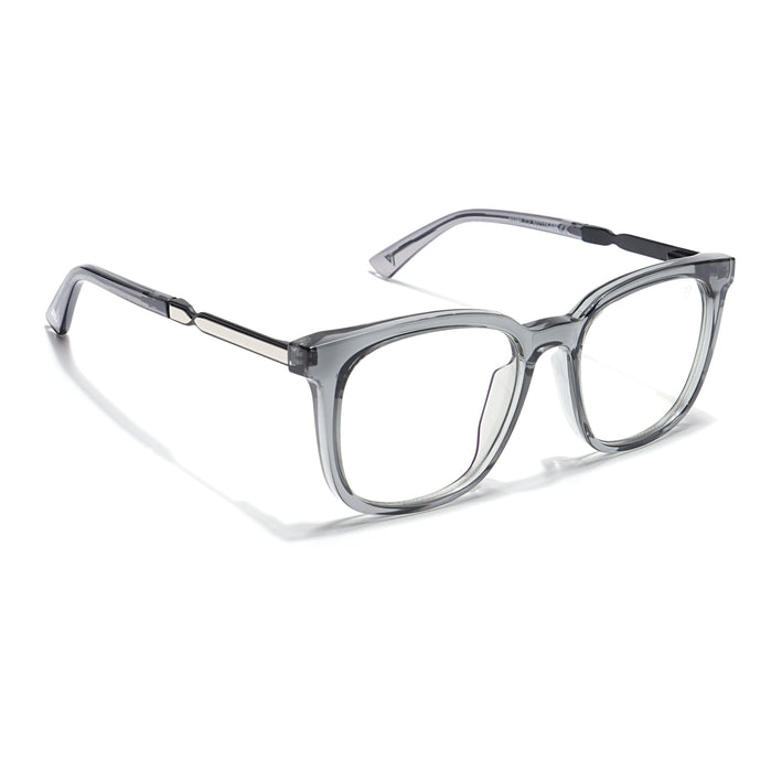 Voyage Veloura Select Light Grey Square Eyeglasses for Men & Women - SLMG6165-C3