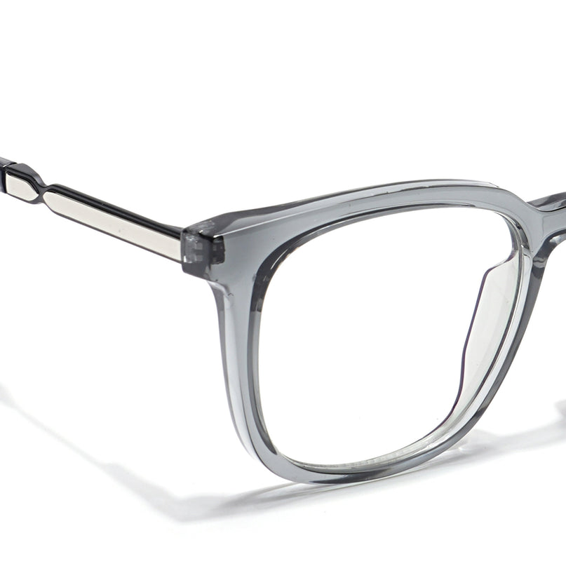 Voyage Veloura Select Light Grey Square Eyeglasses for Men & Women - SLMG6165-C3