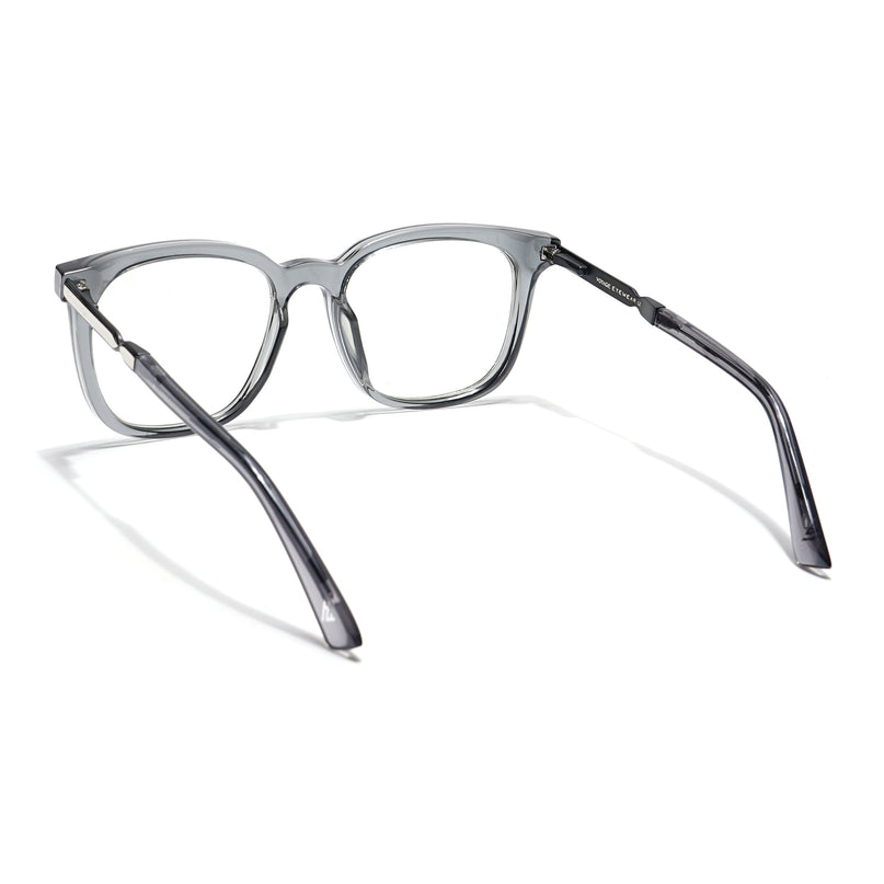 Voyage Veloura Select Light Grey Square Eyeglasses for Men & Women - SLMG6165-C3
