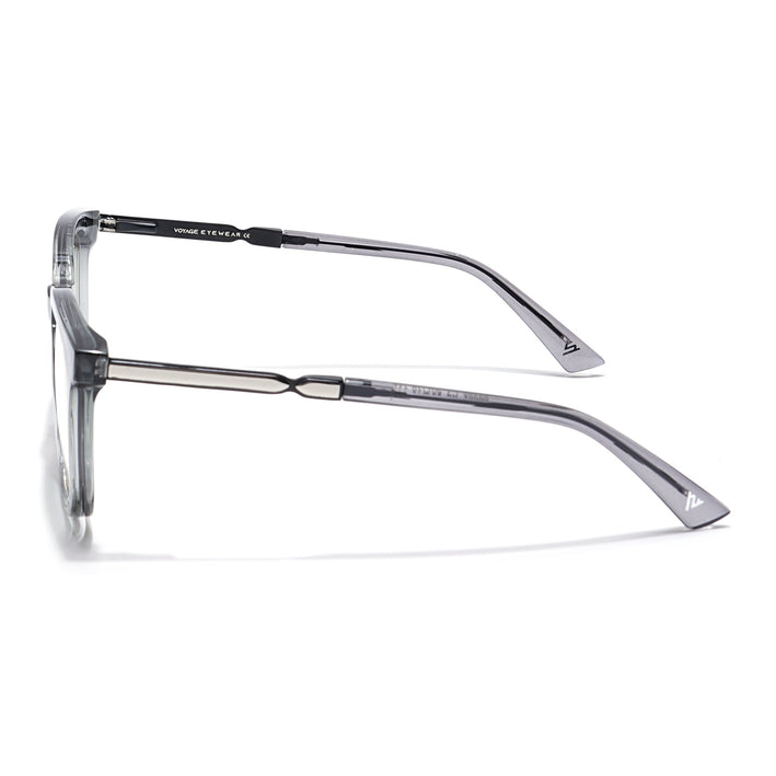 Voyage Veloura Select Light Grey Square Eyeglasses for Men & Women - SLMG6165-C3
