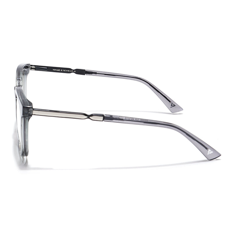 Voyage Veloura Select Light Grey Square Eyeglasses for Men & Women - SLMG6165-C3