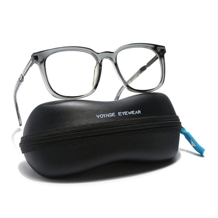 Voyage Veloura Select Light Grey Square Eyeglasses for Men & Women - SLMG6165-C3