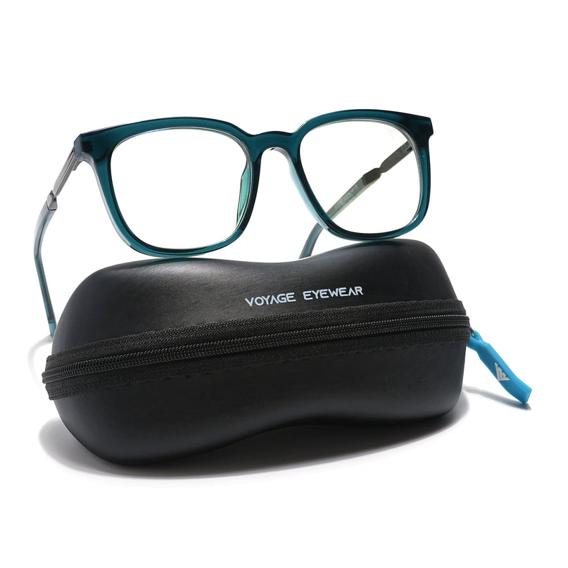 Voyage Veloura Select Blue Square Eyeglasses for Men & Women - SLMG6166-C4