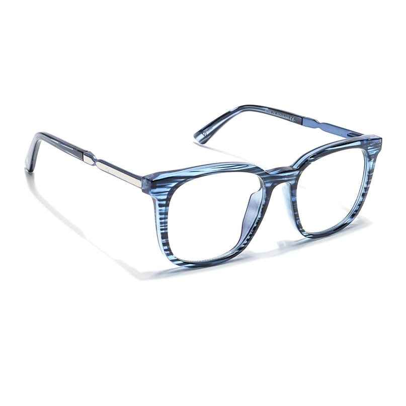 Voyage Veloura Select Blue & Black Square Eyeglasses for Men & Women - SLMG6167-C5