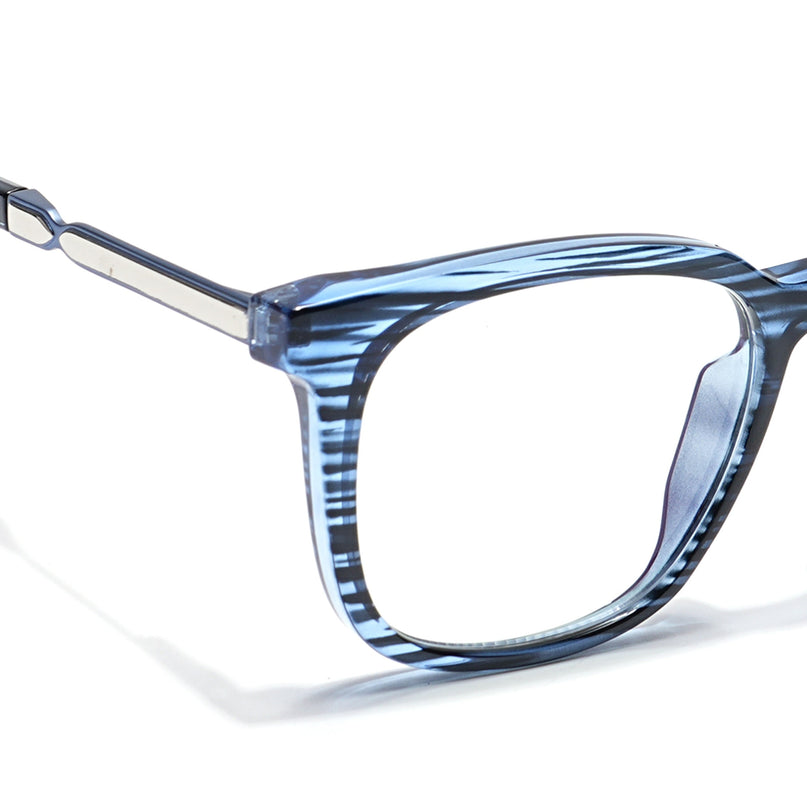 Voyage Veloura Select Blue & Black Square Eyeglasses for Men & Women - SLMG6167-C5
