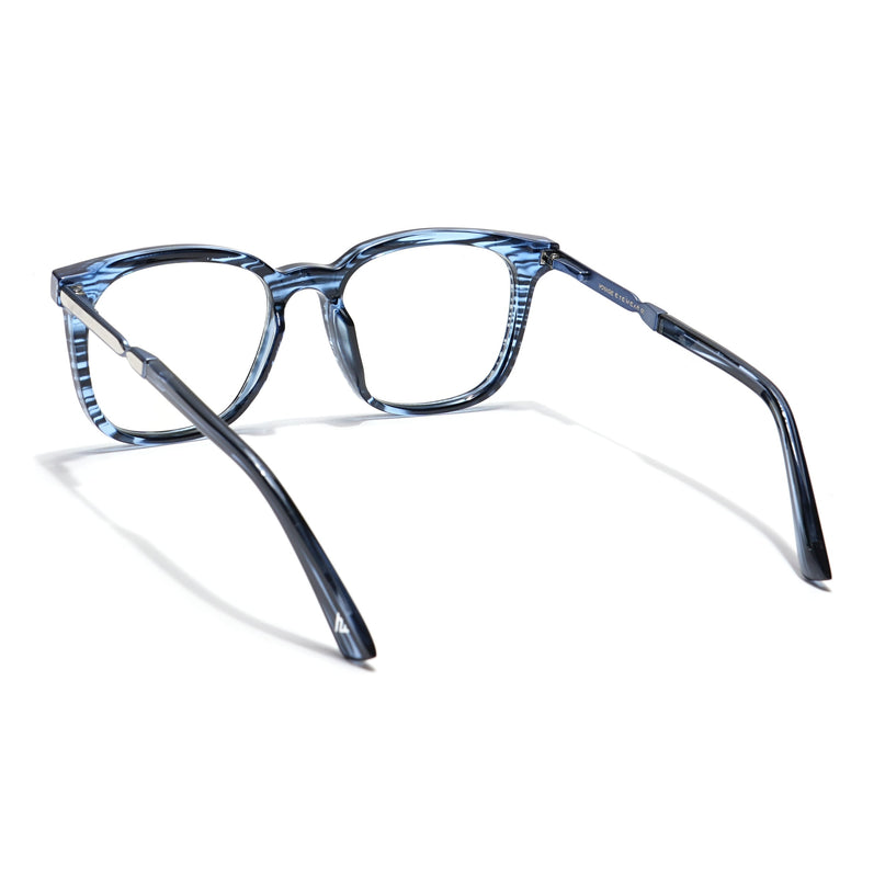 Voyage Veloura Select Blue & Black Square Eyeglasses for Men & Women - SLMG6167-C5