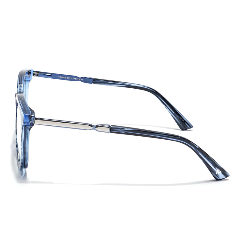 Voyage Veloura Select Blue & Black Square Eyeglasses for Men & Women - SLMG6167-C5