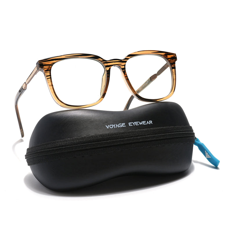Voyage Veloura Select Wine & Black Square Eyeglasses for Men & Women - SLMG6168-C6